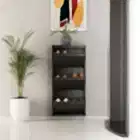3 Kapaklı Metal Ayakkabılık Antrasit-2