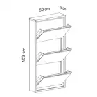 3 Kapaklı Metal Ayakkabılık Antrasit-4
