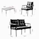 Saye Metal Bahçe Balkon Oturma Takımı 2+1+1+Orta Sehpa Cappuccino-3