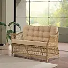 Icon Rattan Bahçe Balkon Oturma Takımı 2+1+1+Camlı Masa Cappuccino-0