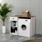 Sena Çamaşır Makinesi Dolabı Atlantik Çam Beyaz-1
