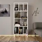 Petek Dekoratif Kitaplık Beyaz-0