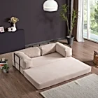 Lounge Aktivite Koltuğu Çok Amaçlı Koltuk Yatak Krem-1
