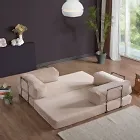 Lounge Aktivite Koltuğu Çok Amaçlı Koltuk Yatak Krem-2