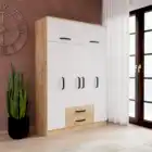 Tema 6 Kapak 2 Çekmeceli Gardırop Atlantik Çam Beyaz-0