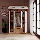 Tema 6 Kapak 2 Çekmeceli Gardırop Atlantik Çam Beyaz-1