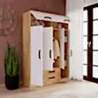 Tema 6 Kapak 2 Çekmeceli Gardırop Atlantik Çam Beyaz-2