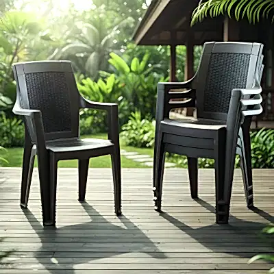 Efes 4'lü Rattan Sandalye Kahve
