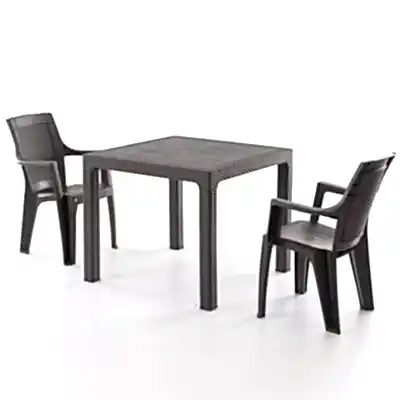 Efes 2 Kişilik Rattan Masa Sandalye Takımı Kahve