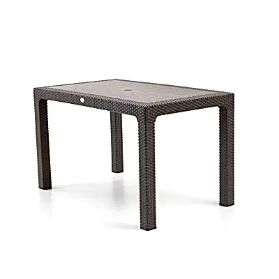 Rattan 75x125 cm Masa Kahve