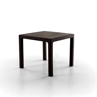 Rattan 90x90 cm Masa Kahve