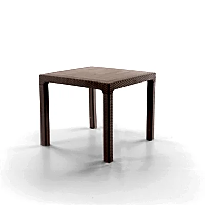 Rattan 90x90 cm Masa Cappuccino