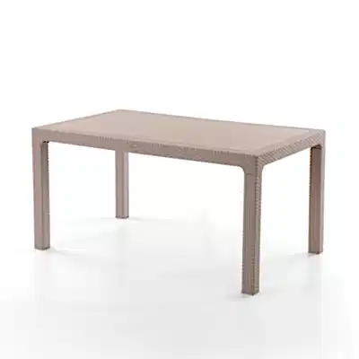 Rattan 90x150 cm Masa Cappuccino