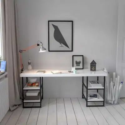 Evdemo Buket Lüx Çalışma Masası Beyaz