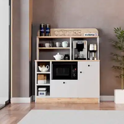 Barista Kahve Köşesi Çok Amaçlı Dolap Atlantik Çam