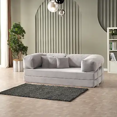 Legom Stil Aktivite Koltuğu Yatak Olabilen Çok Amaçlı Kanepe Gri
