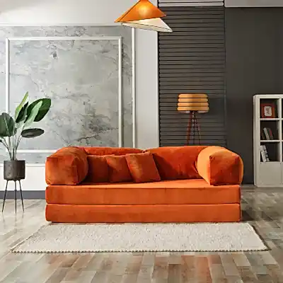 Legom Stil Aktivite Koltuğu Yatak Olabilen Çok Amaçlı Kanepe Kiremit