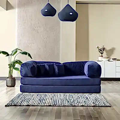 Legom Stil Aktivite Koltuğu Yatak Olabilen Çok Amaçlı Kanepe Mavi