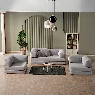 Legom Avanos Aktivite Koltuğu Yatak Olabilen Çok Amaçlı Kanepe Koltuk Takımı Gri