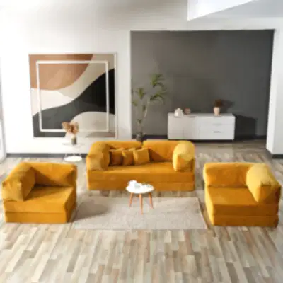 Legom Avanos Aktivite Koltuğu Yatak Olabilen Çok Amaçlı Kanepe Koltuk Takımı Hardal